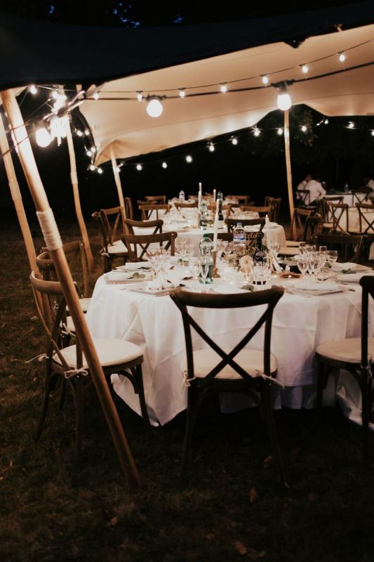 Mobilier champêtre mariage extérieur