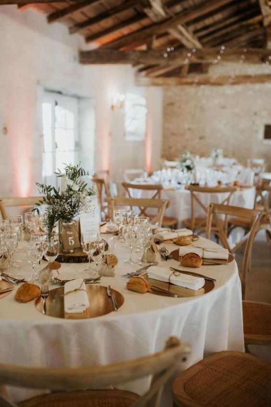 Nappes mariage mise en place