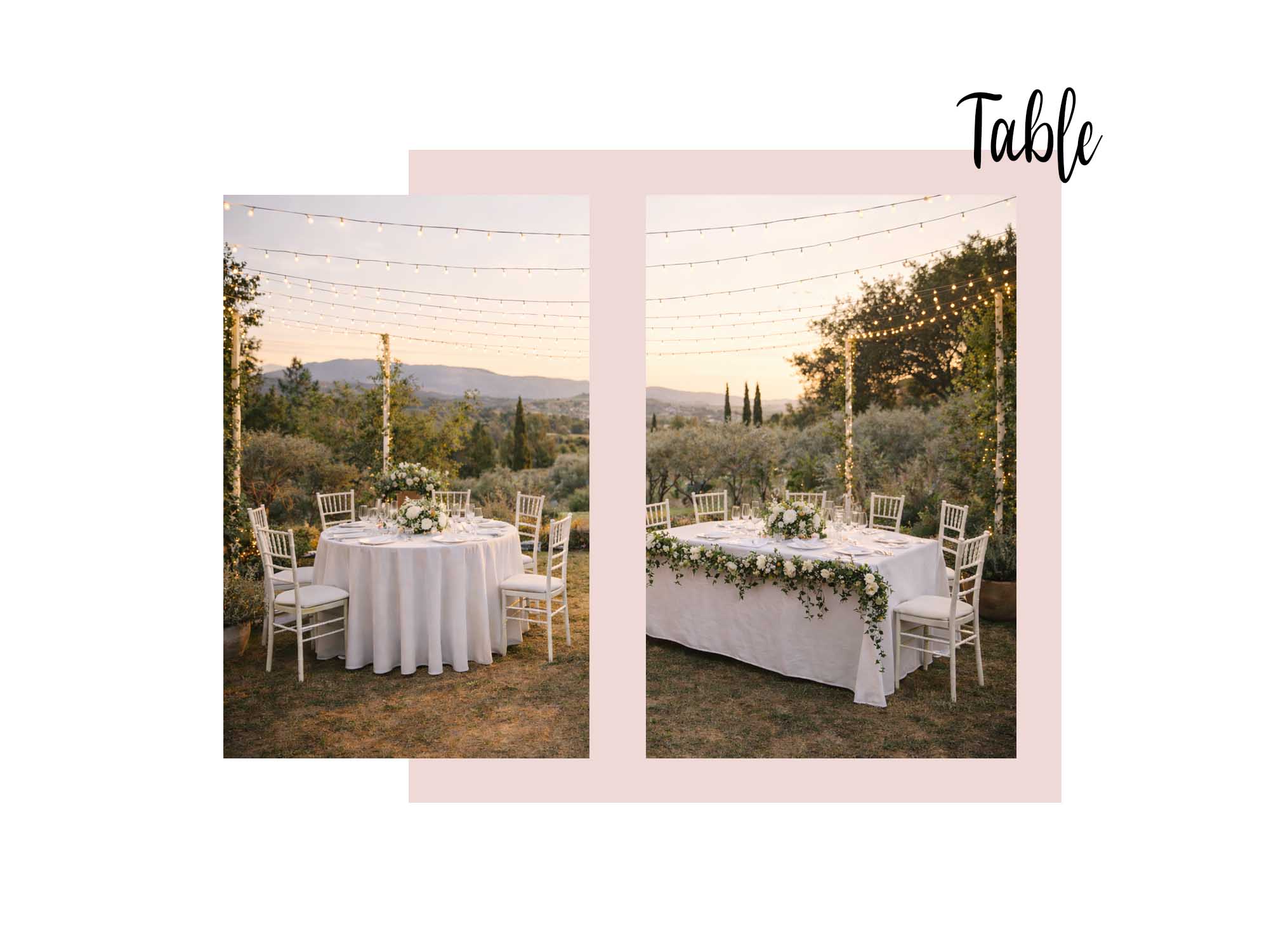 La location de nappes, plusieurs dimensions sont possibles.