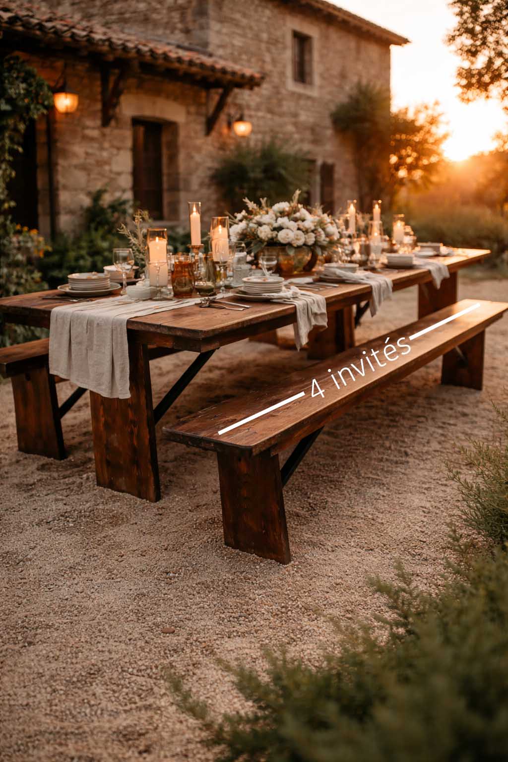 Banc à louer rustique