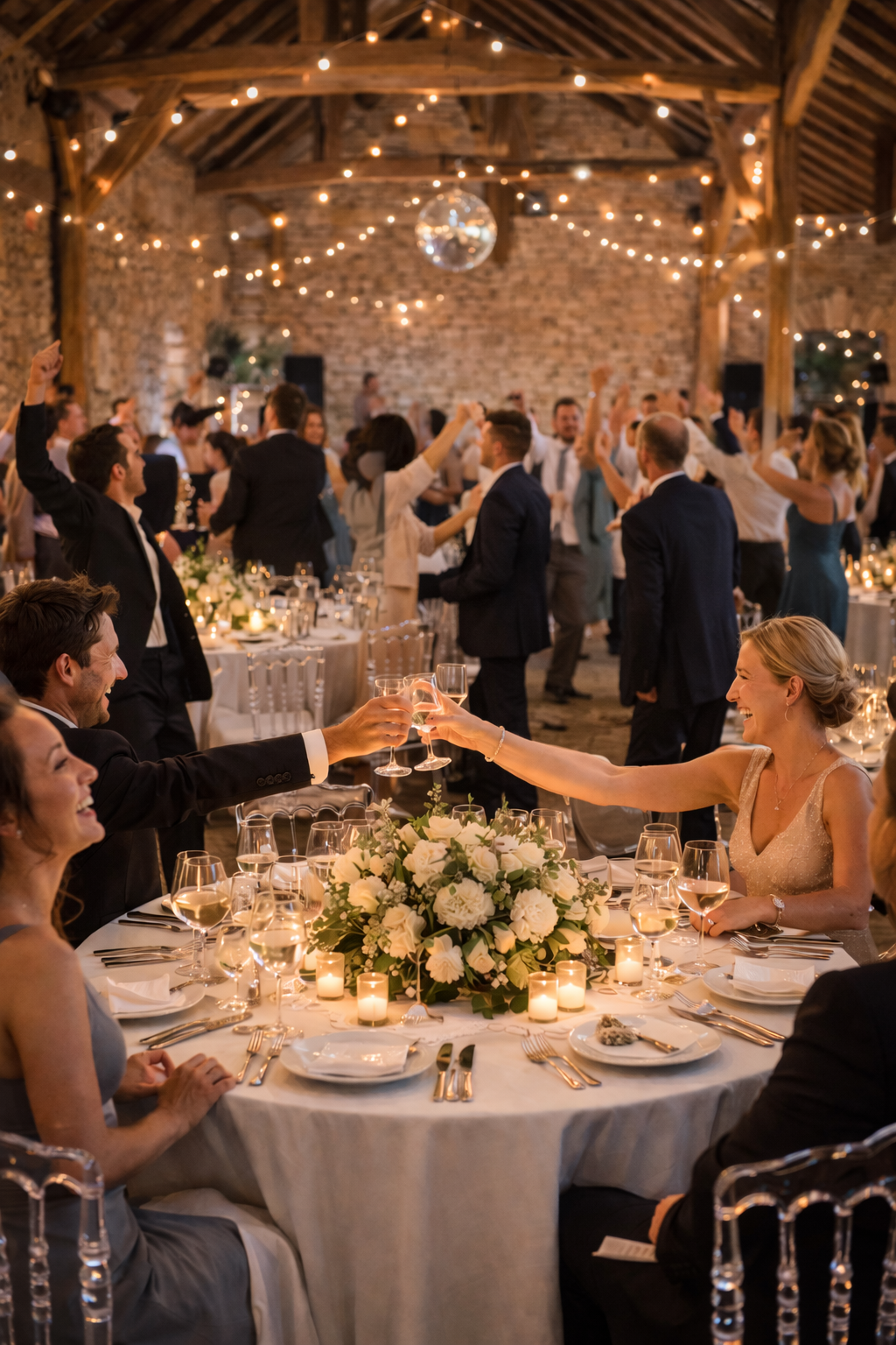 Chaise napoléon transparente dans une grange