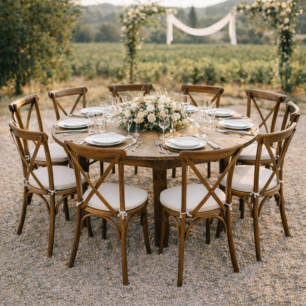 Location de table mariage drôme ardèche.