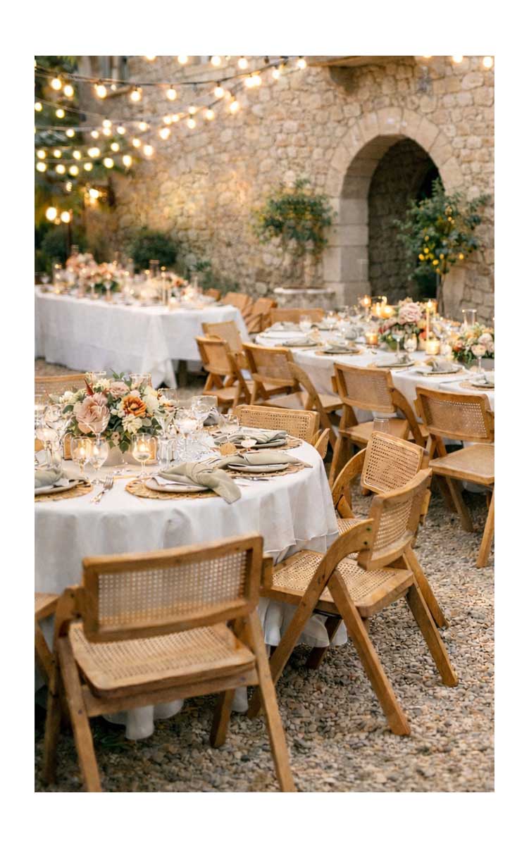 Chaise Calya lors d'un dîner mariage.