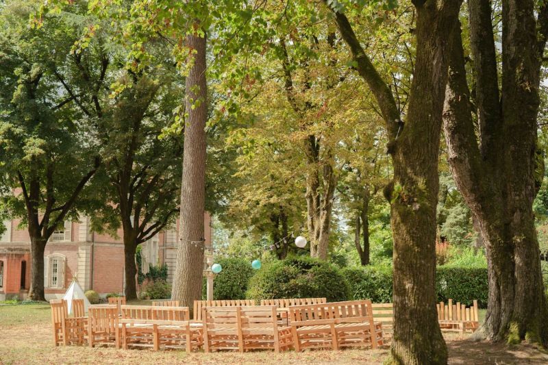 Salon de jardin en situation