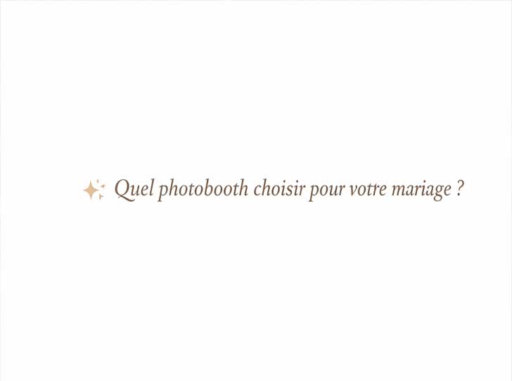 Comparatif des photobooth